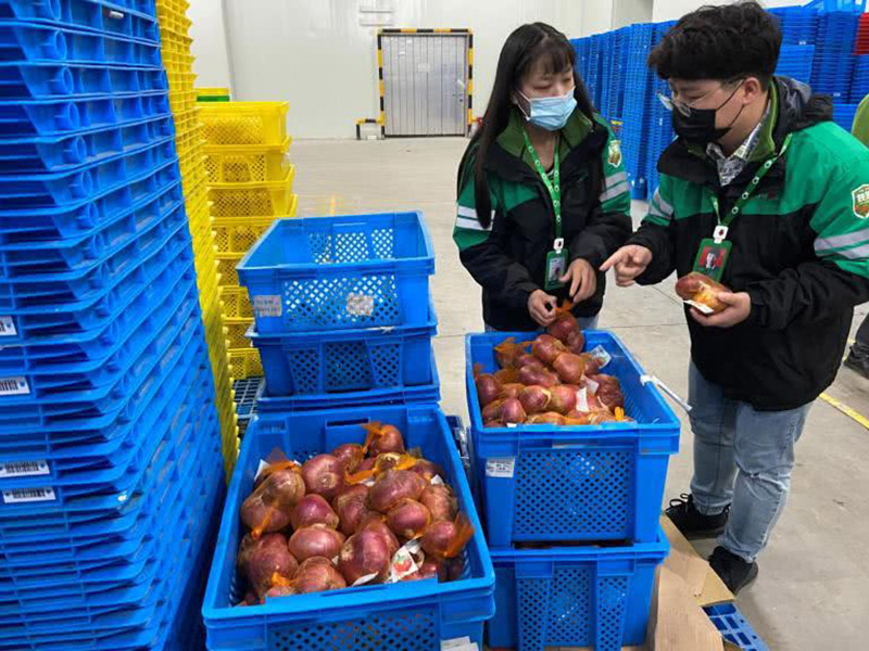 社區(qū)生鮮使用塑料周轉(zhuǎn)筐